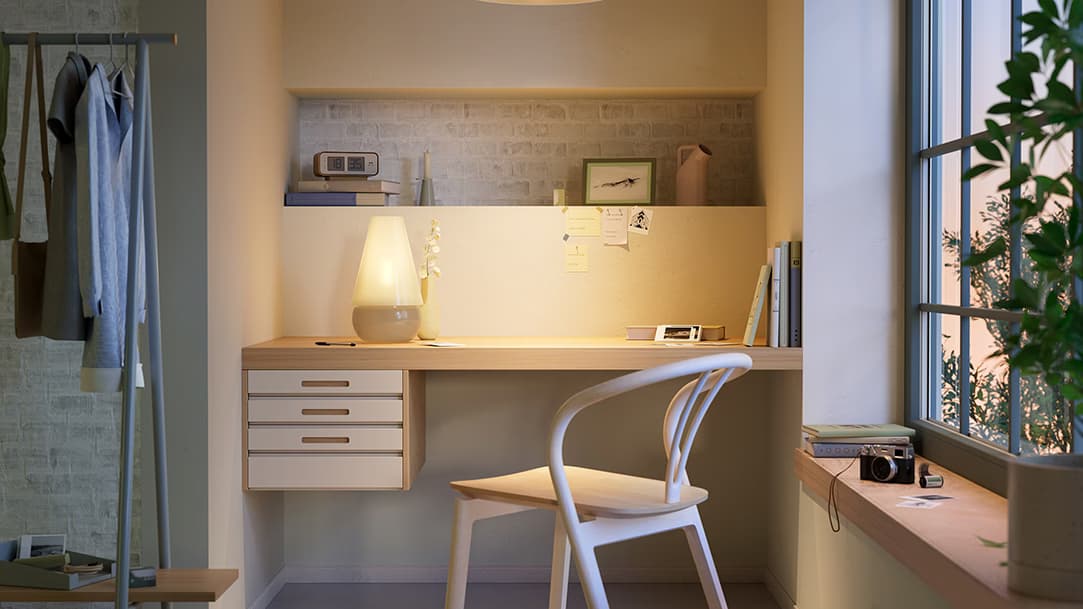 A home office used by Microsoft to illustrate Windows 10 Extended Security Updates