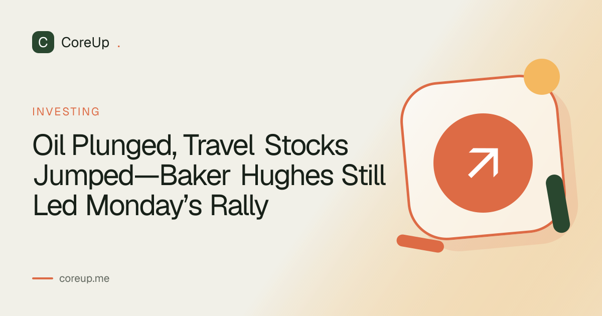 Oil Plunged, Travel Stocks Jumped—Baker Hughes Still Led Monday’s Rally